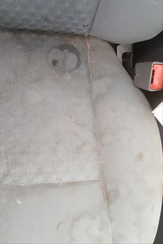 Dirty car seat