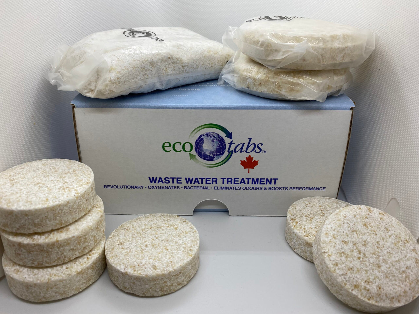 Eco-Tabs Septic Tank Cleaner kit, plus 6 maintenance tablets