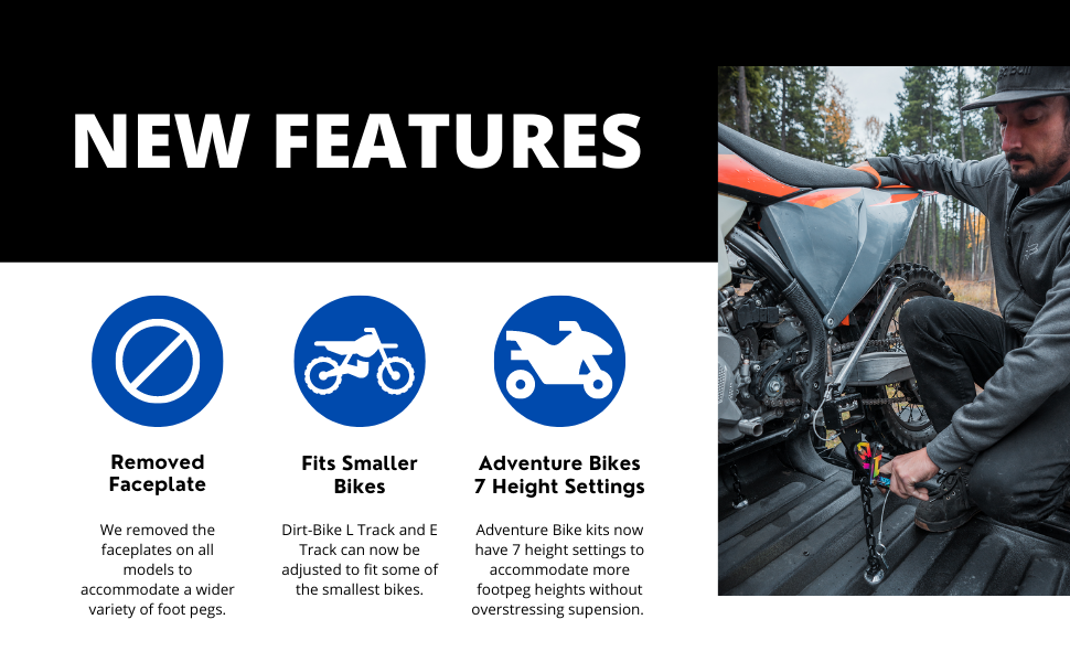 Bike Binderz E Track Dirt Bike Kit Raw Aluminum