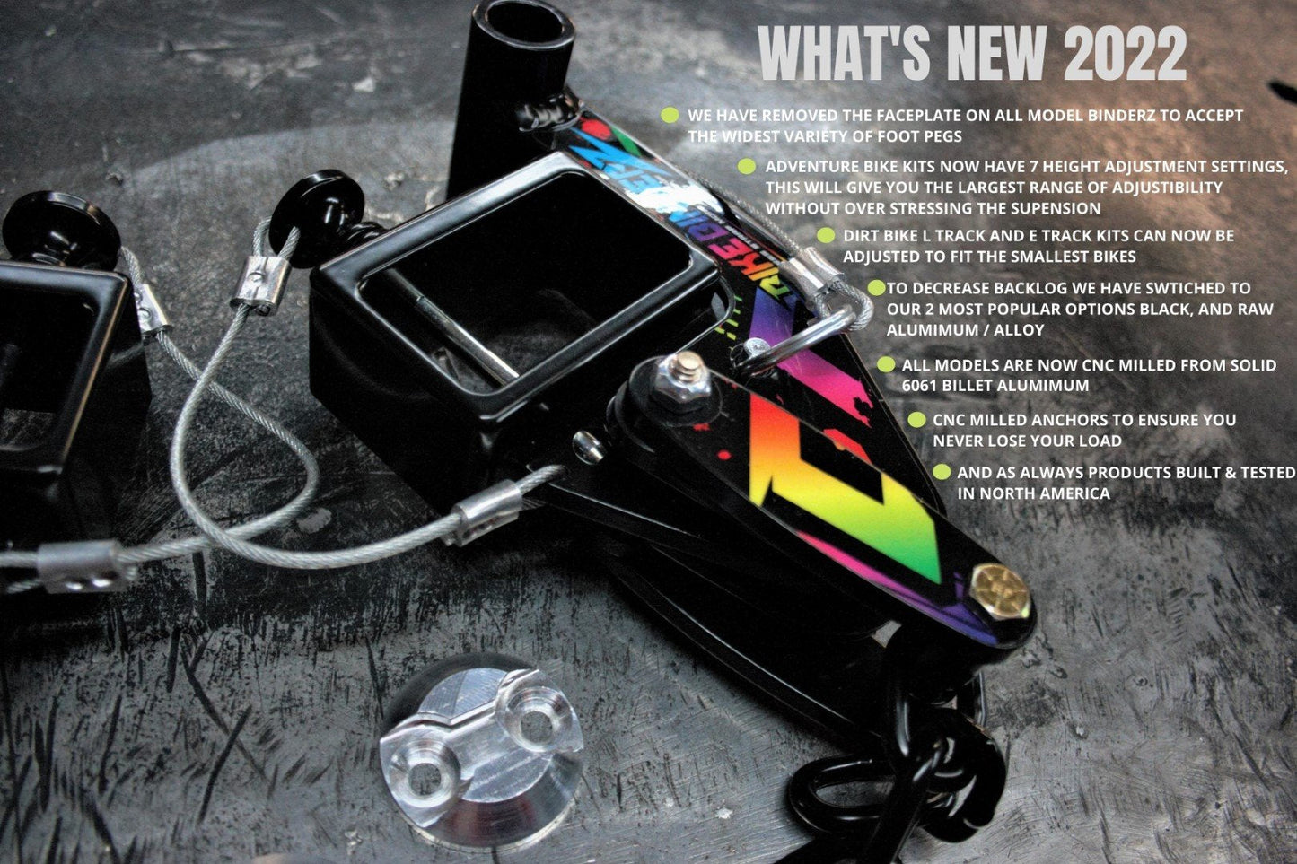 Bike Binderz L Track Dirt Bike Kit Raw Aluminum
