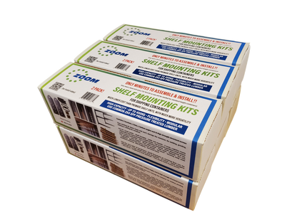 Shipping Container Shelving Kits - Case of 12 kits (6x2packs)