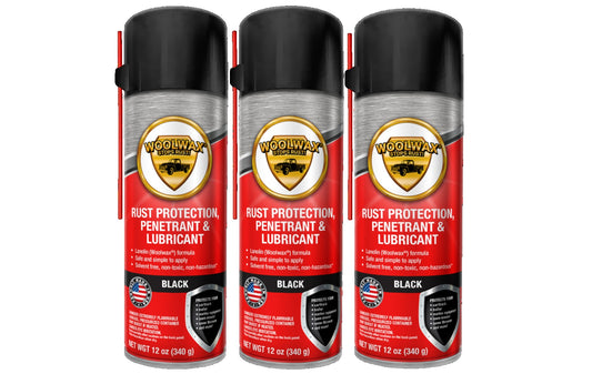 WOOLWAX Black Aerosol - 3-PACK