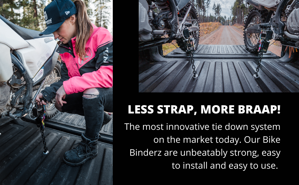 Bike Binderz L Track Dirt Bike Kit Raw Aluminum